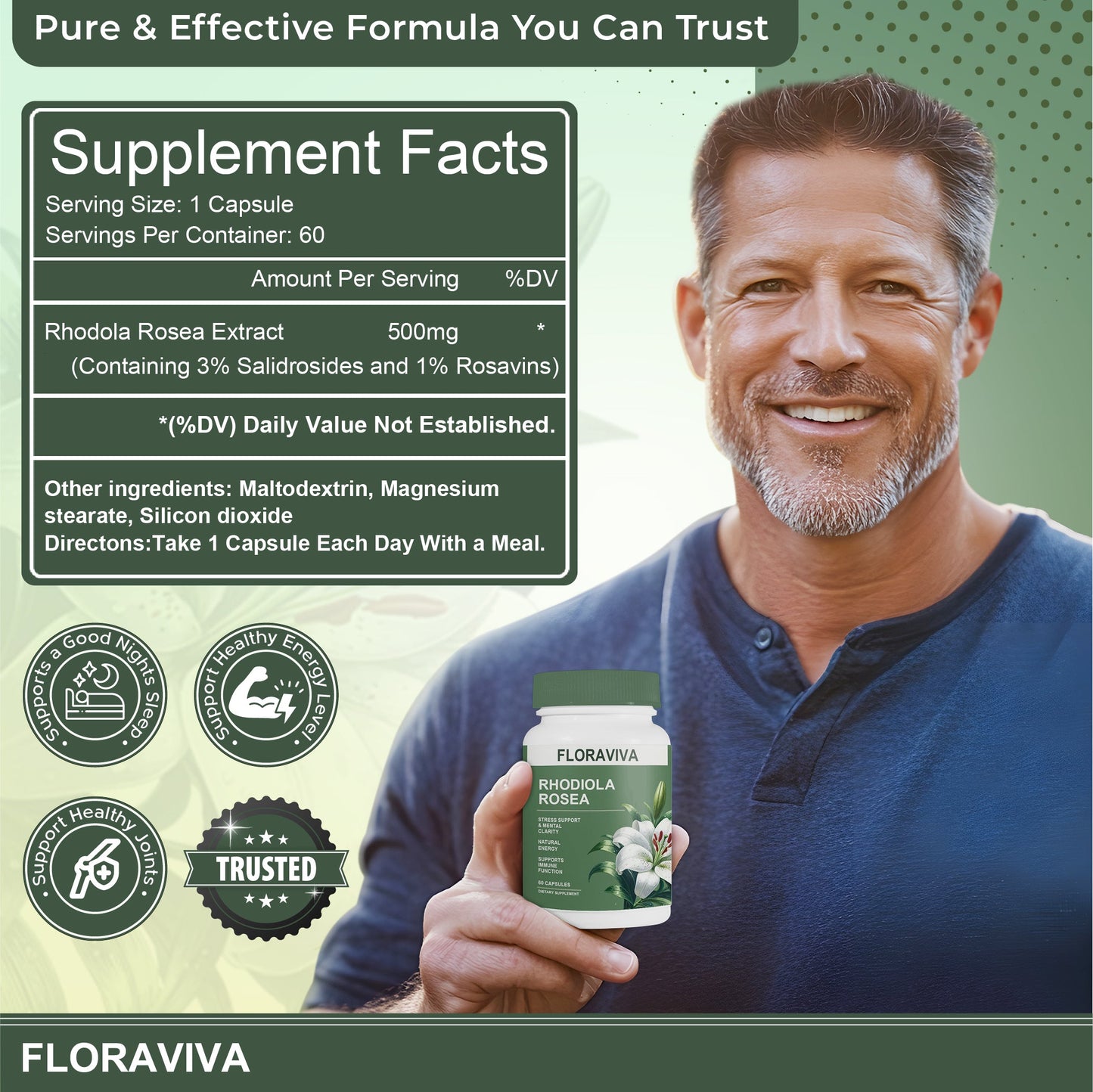 Floreviva® Rhodiola Rosea Capsules